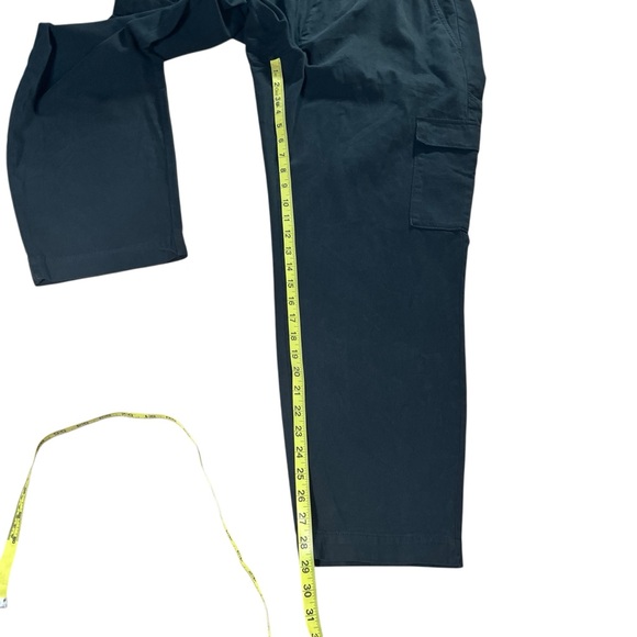 GAP Twill Cargo Pants Black Size XL Pull On Elastic Waist Casual Pockets NWT - Picture 7 of 15